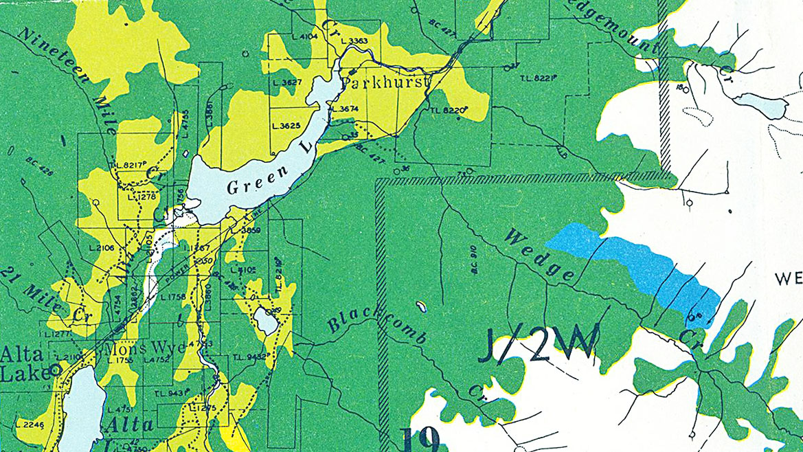 1957 Map Showing Mons Wye