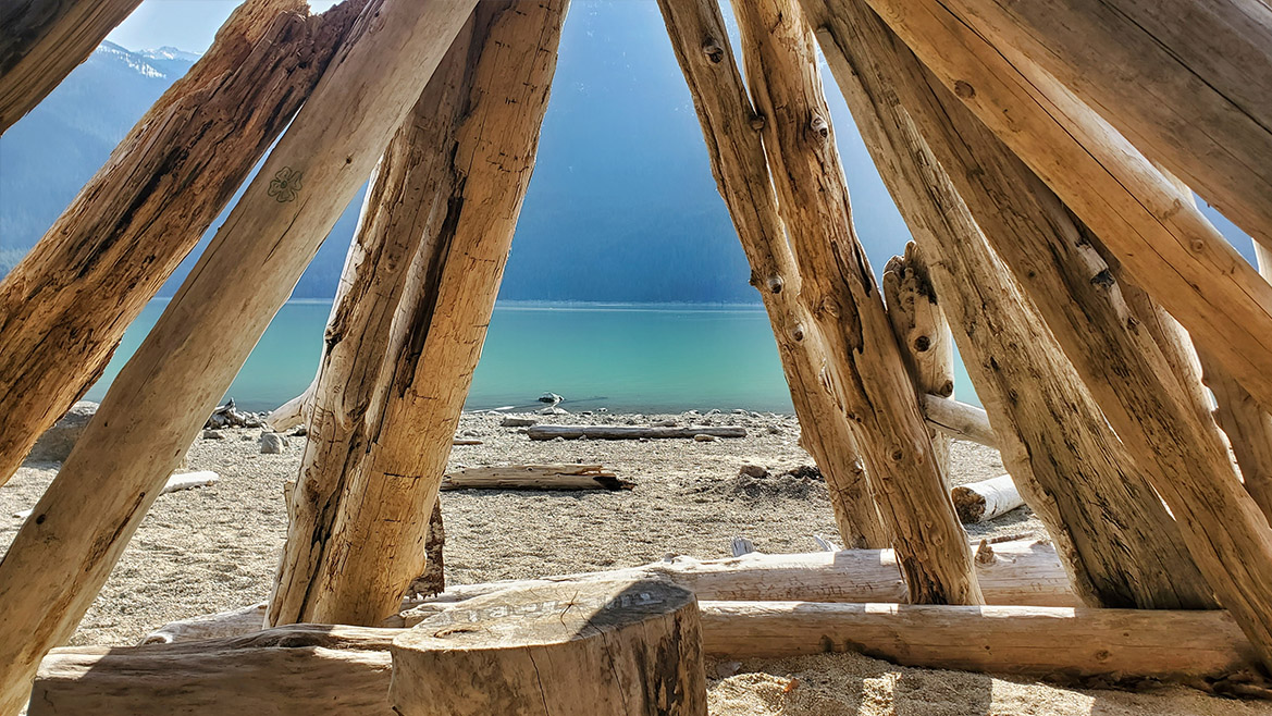 Lillooet Lake Driftwood House