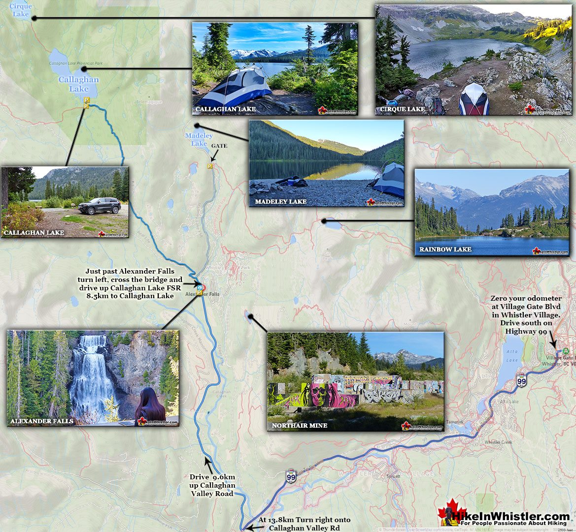 Callaghan Lake Directions Map v10a