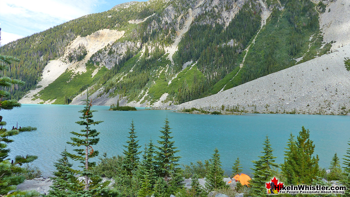 Joffre Lakes Tent Campsite View