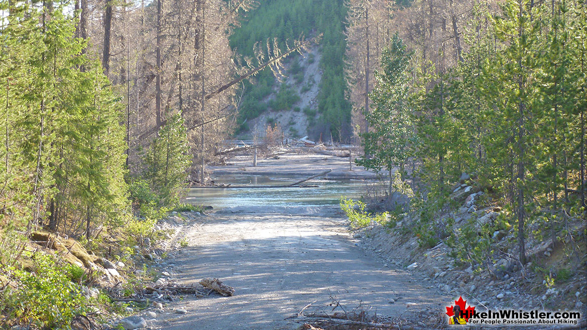 Meager Slide Destroyed Bridge