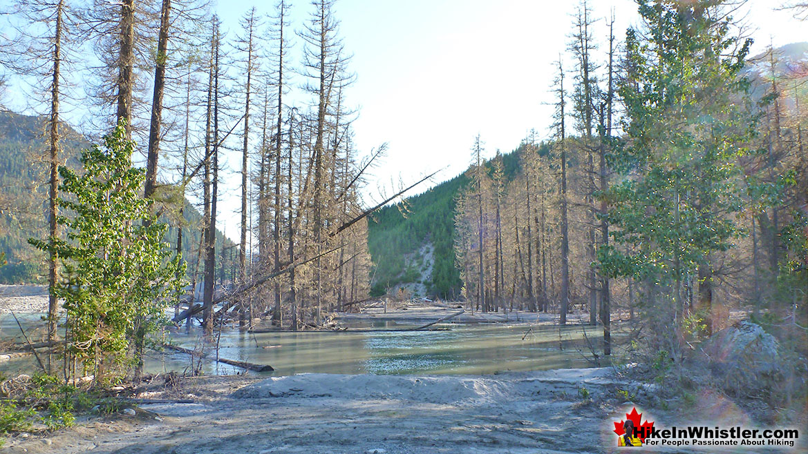 Meager Slide Destroyed Bridge