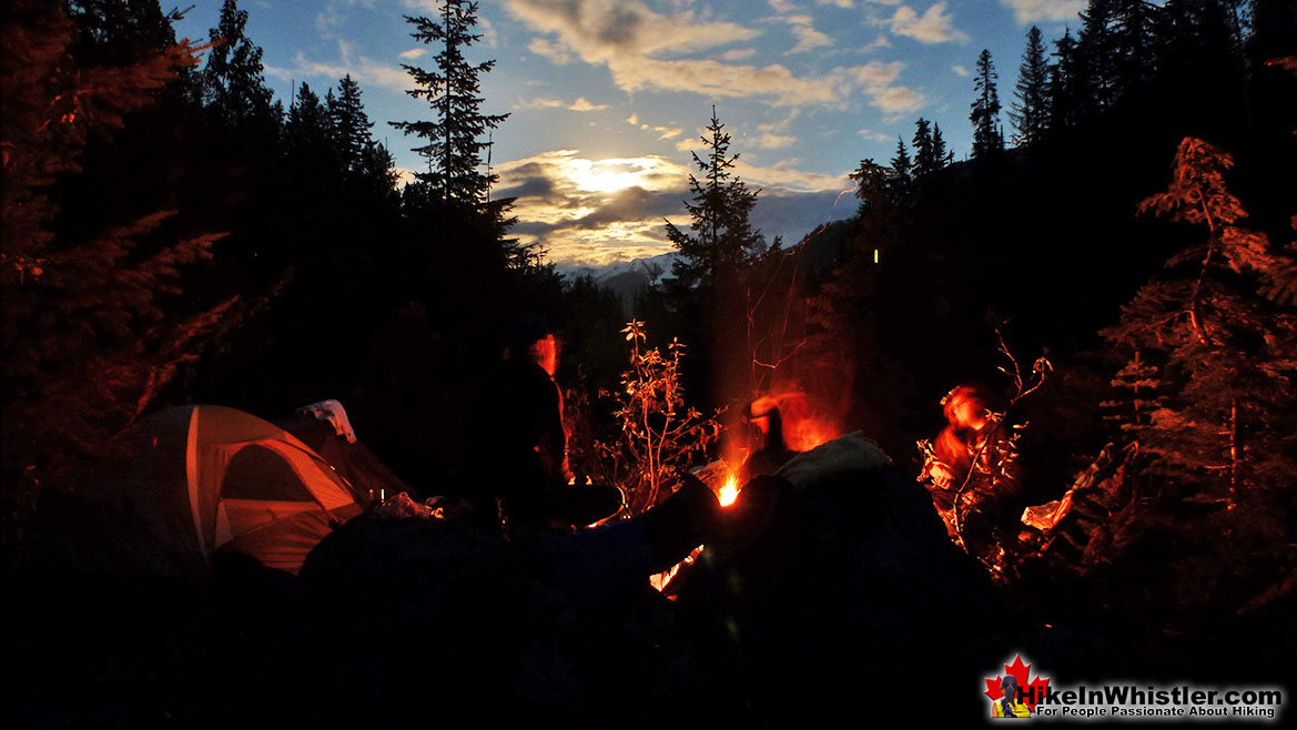 Campsite Along Upper Lillooet River Near Keyhole Hot Springs