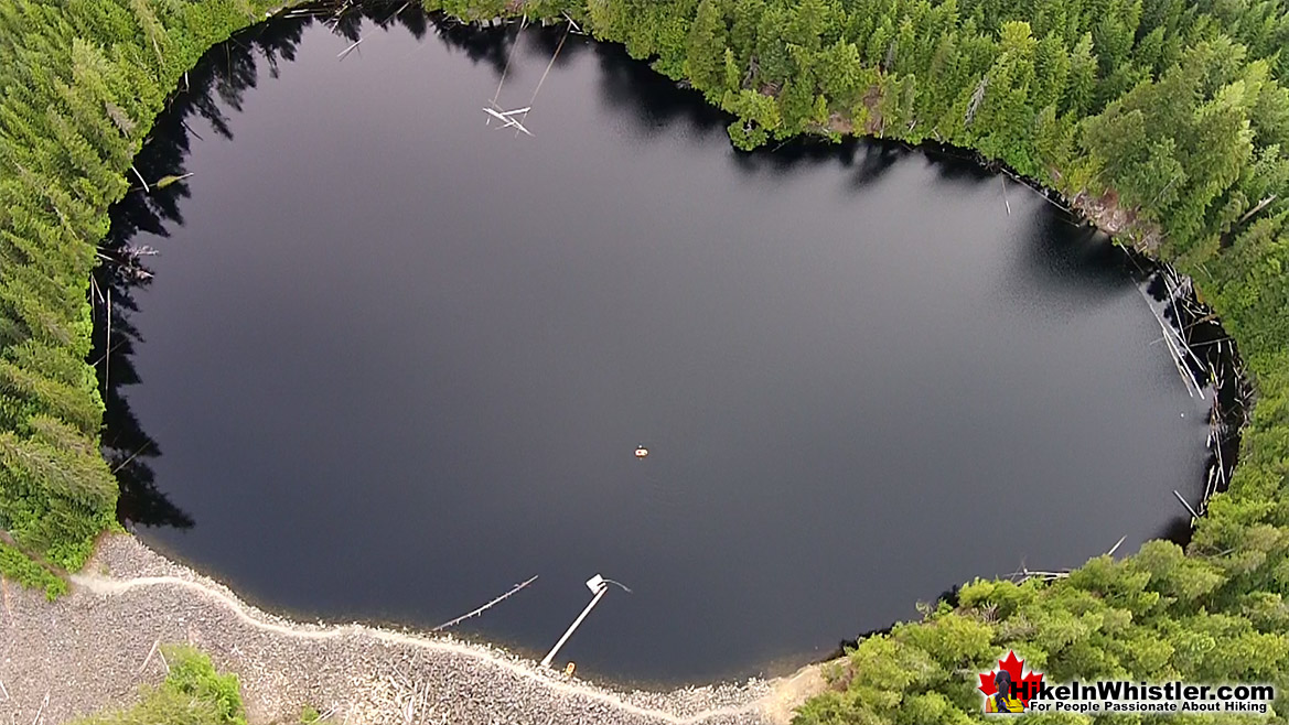 Logger's Lake Near Cheakamus River Aerial View