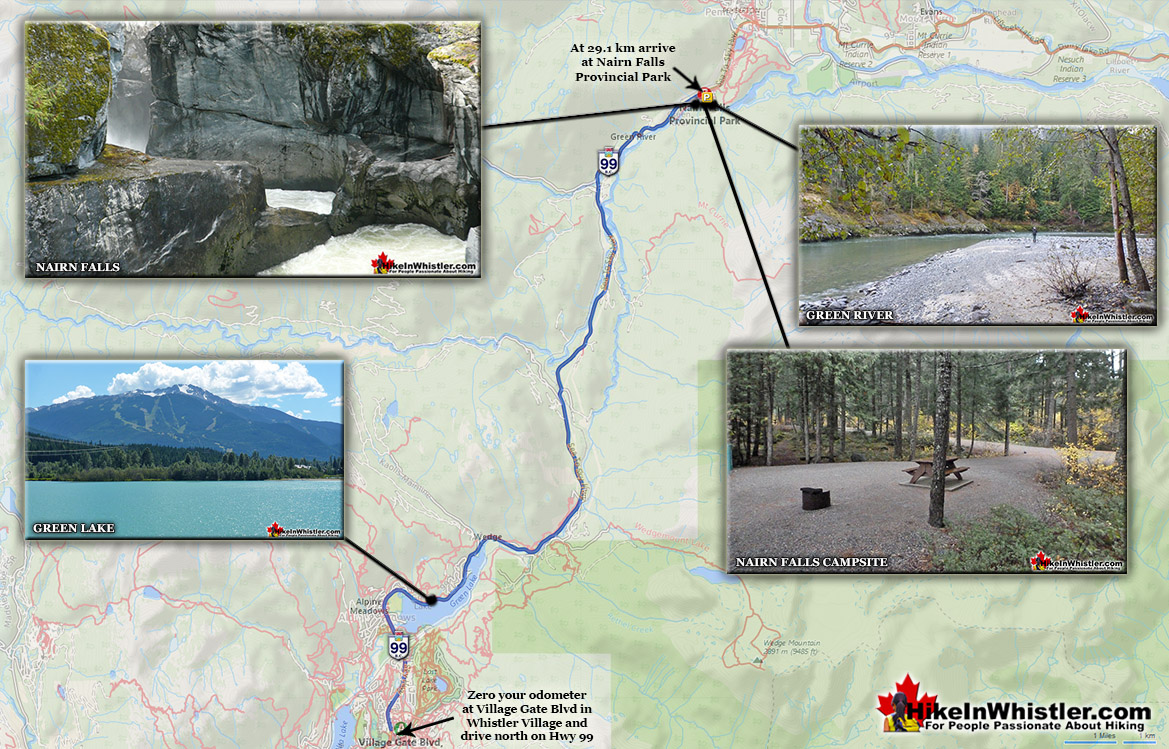 Nairn Falls Driving Directions Map