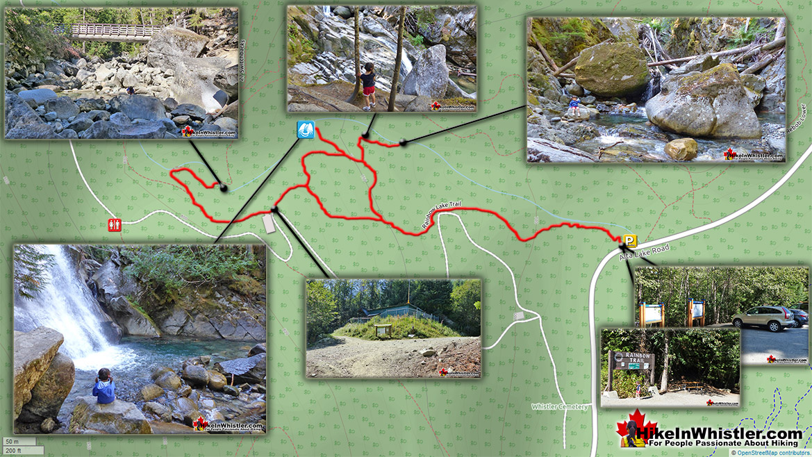 Rainbow Falls 21 Mile Creek Map