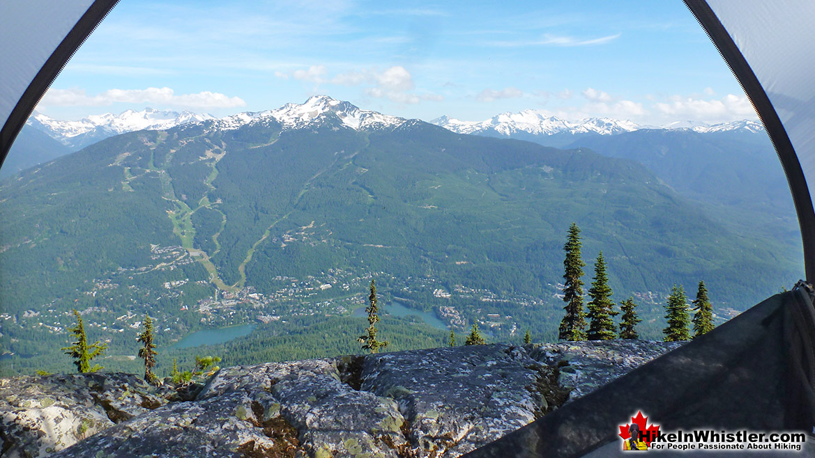 Flank Trail Tent View of Whistler