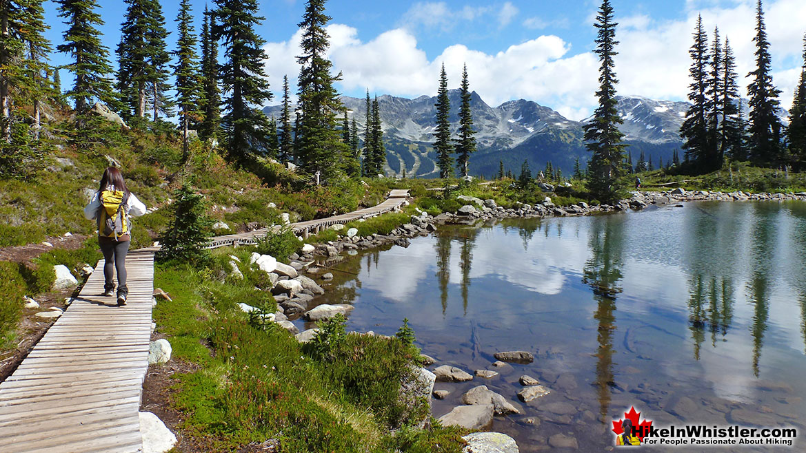 Harmony Lake trail connects to the High Note, to Musical Bumps