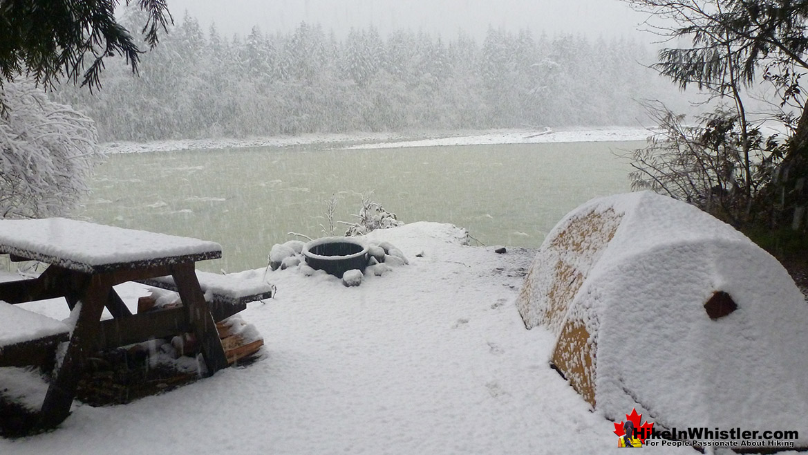 Winter Camping at Skookumchuck Hot Springs